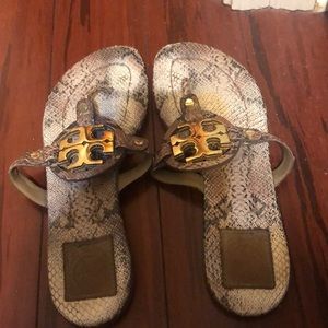 Tory Burch Miller sandals snakeskin